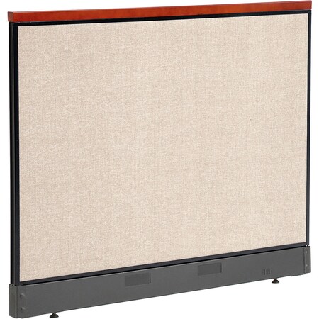 Interion By Global Industrial Interion Deluxe Non-Electric Office Partition Panel with Raceway, 60-1/4inW x 47-1/2inH, Tan 277564NTN